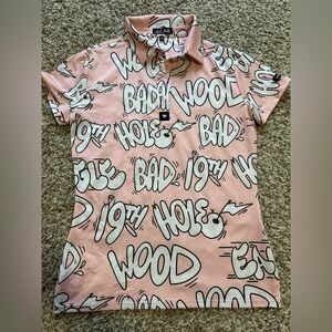 Bad Birdie Pink Golf Polo